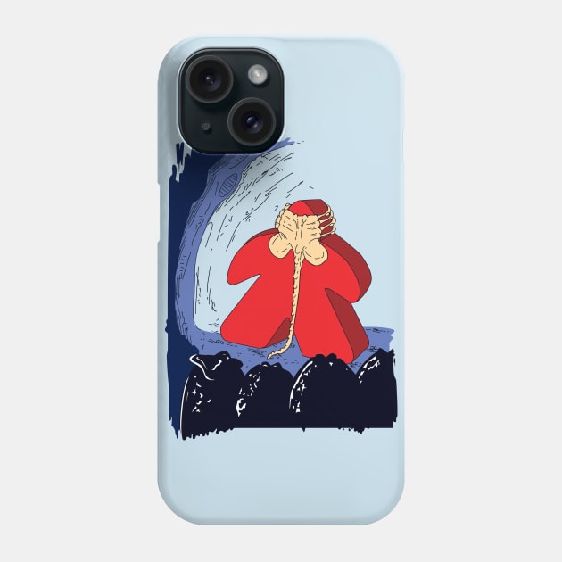 Facehugged Meeple - No Caption Phone Case by Jobby