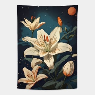 White Lilies In Space Tapestry