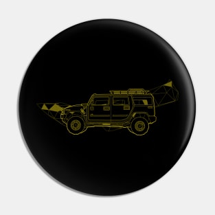 Hummer H2 Geo Fade, Gold Pin