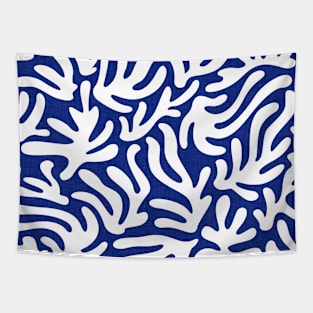 Santorini Summer / Modern Shapes on Ocean Blue Tapestry