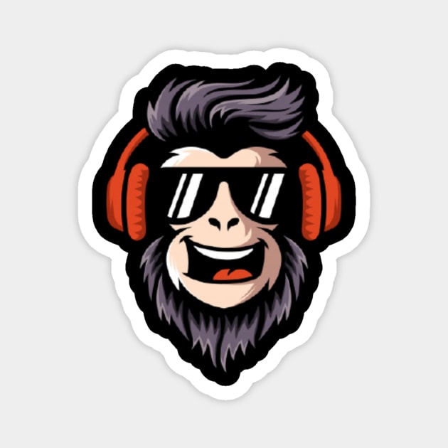 Cool Monkey Tee Magnet by teetrendstyles