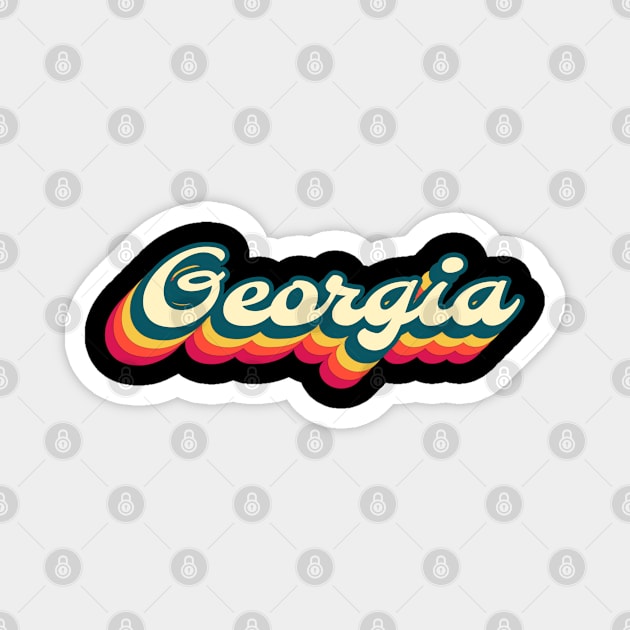 Retro Vintage Sunset Georgia Magnet by Inspire Enclave