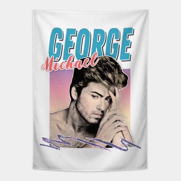 George Michael 1980s Styled Aesthetic Design Tapestry by DankFutura