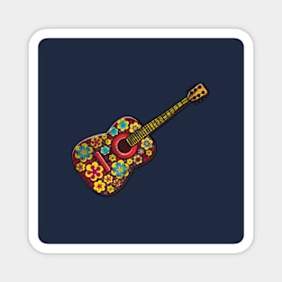 Hippie Guitar Magnet