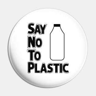 Say No To Plastic - Save Earth Pin