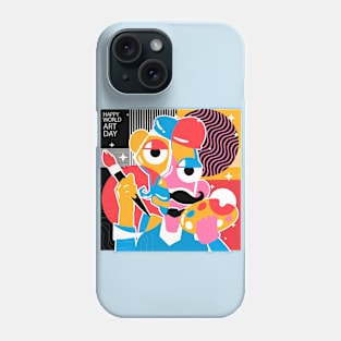 World Art Day Paint Phone Case