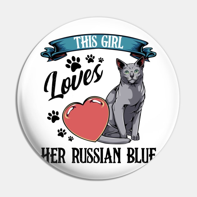 Russian Blue Cat Pin by Lumio Gifts