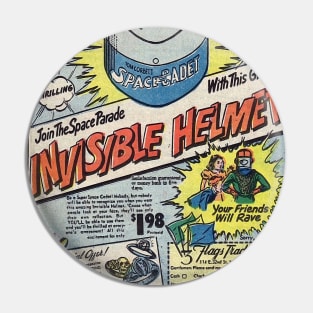 Retro invisible space helmet Pin