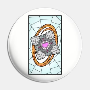 Portal Stained Glass (Orange) Pin