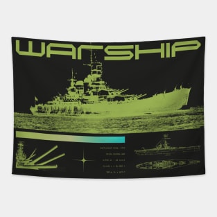 Warship (negative) Tapestry