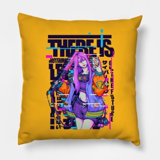 Cute Cyberpunk Girl Pillow