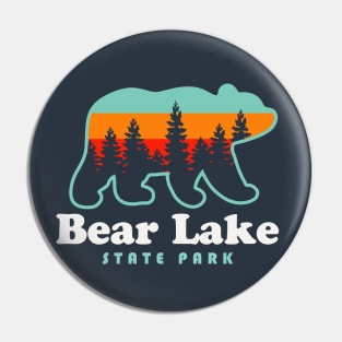 Bear Lake Utah State Park Bear Retro Sunset Pin