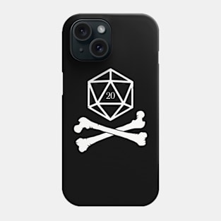 D20 Dice Skull and Bones TRPG Tabletop RPG Gaming Addict Phone Case