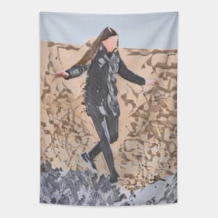 Walking Girl Tapestry