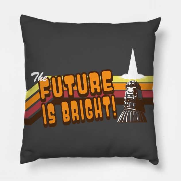 The Future is Bright Pillow by EverTomorrow