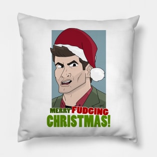 Supernatural Fudging Christmas Pillow