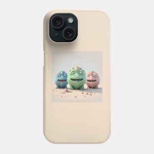 Die Abenteuer der drei runden Dinosaurier Phone Case