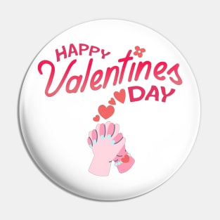 Happy Valentines Day - Hands Together! Pin