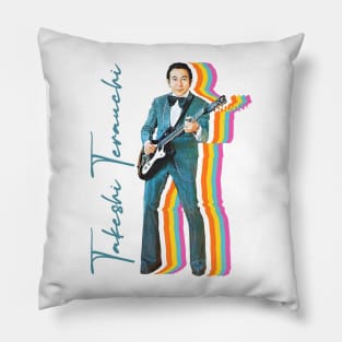 Takeshi Terauchi 寺内タケシ \//\ Retro Fan Art Design Pillow