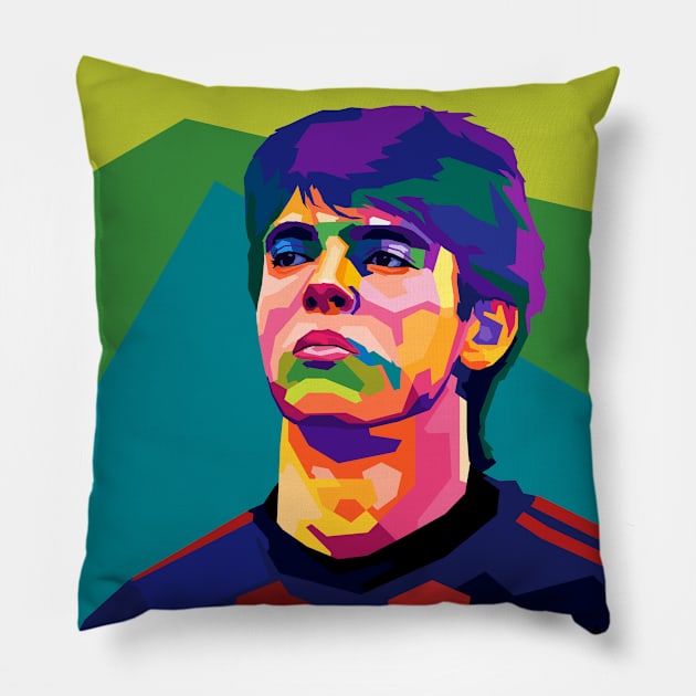 Ricardo Kaka Wpap Pop Art Pillow by Zet Art