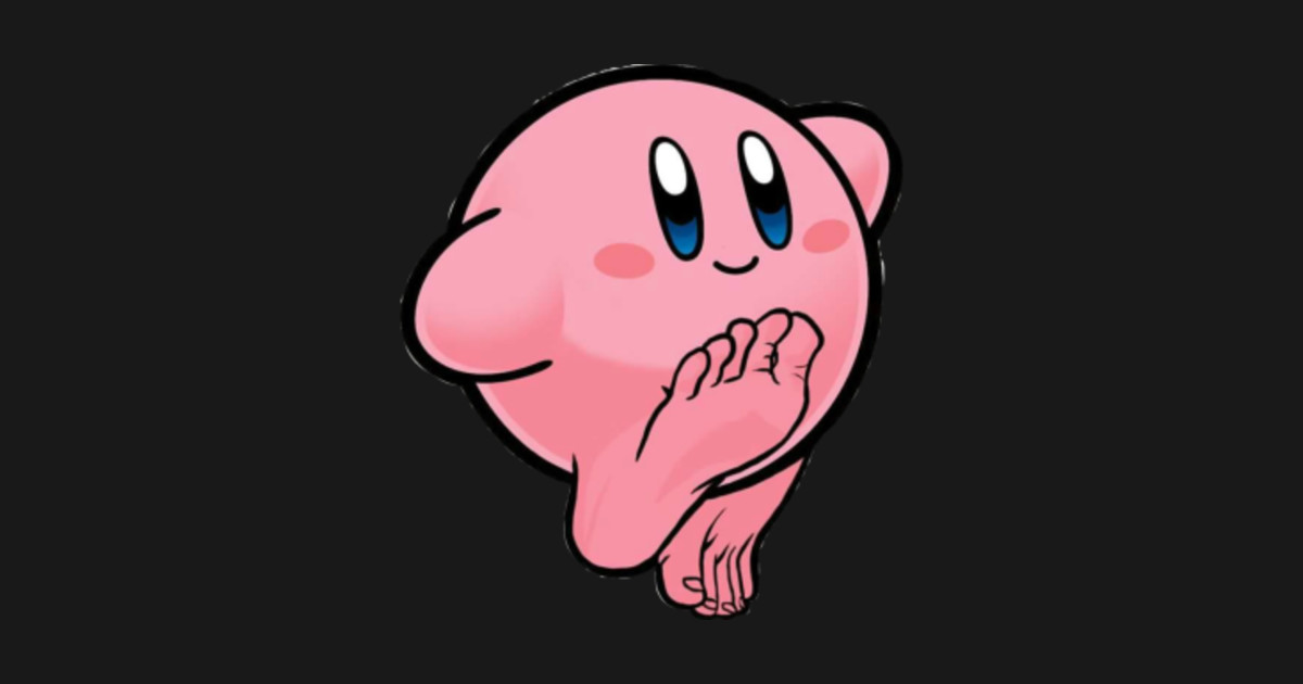 kirby without shoes Kirby Sticker TeePublic