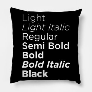 Font Style Serie II Pillow