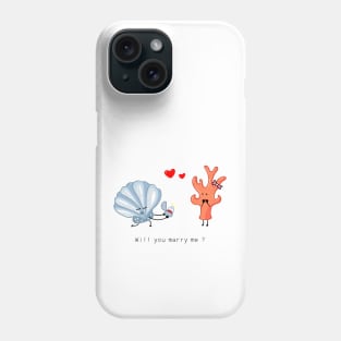 will you marry me ? Phone Case