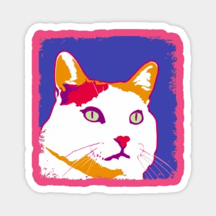 Turkish Van Pop Art - Cat Lover Gift Magnet