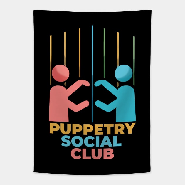 Puppetry Social Club Tapestry by ThesePrints