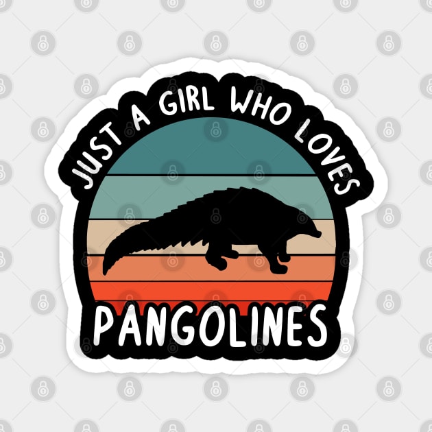 Pangolin Sunset picture retro vintage motif animal Magnet by FindYourFavouriteDesign