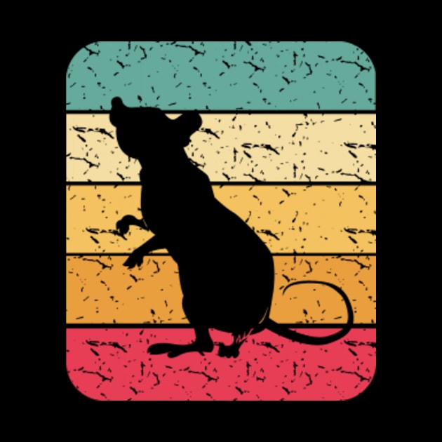 Retro Mouse Rat Silhouette by LetsBeginDesigns