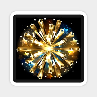 Ball of Gold Stars Magnet