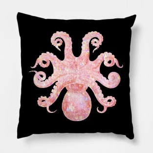 Pink holographic octopus Pillow