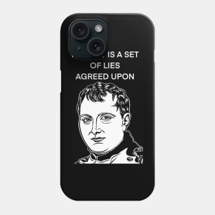 NAPOLEON quote .3 - ink portrait Phone Case