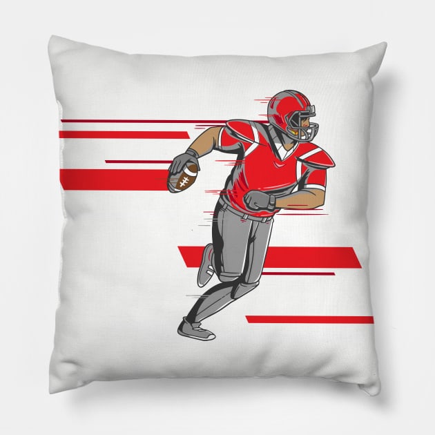 Speed Footballer - Sports Gift Pillow by Shirtbubble