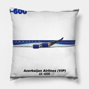 Airbus A340-600 - Azerbaijan Airlines (Art Print) Pillow