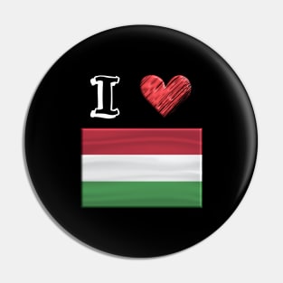 I love Flag from Ungarn Pin