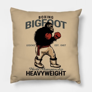 Vintage Boxing Bigfoot The Legend Pillow