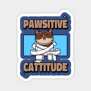 Funny Cute Cat Pun Saying Magnet