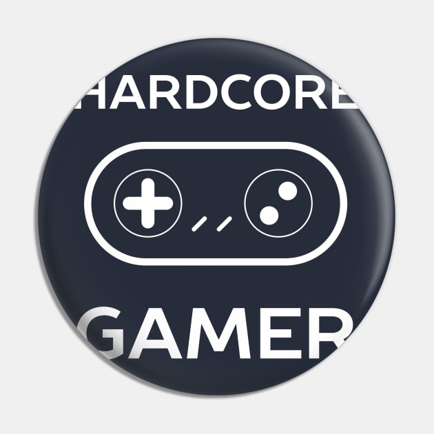 Hardcore Gamer T-Shirt Pin by happinessinatee