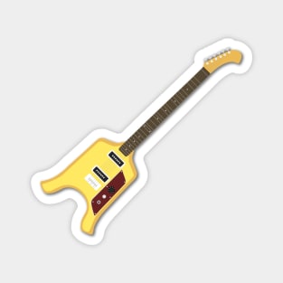 King Gizzard: Flying Microtonal Banana Stu Guitar Graphic (TRANSPARENT) Magnet