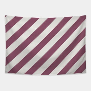 Diagonal Violet Stripes Tapestry