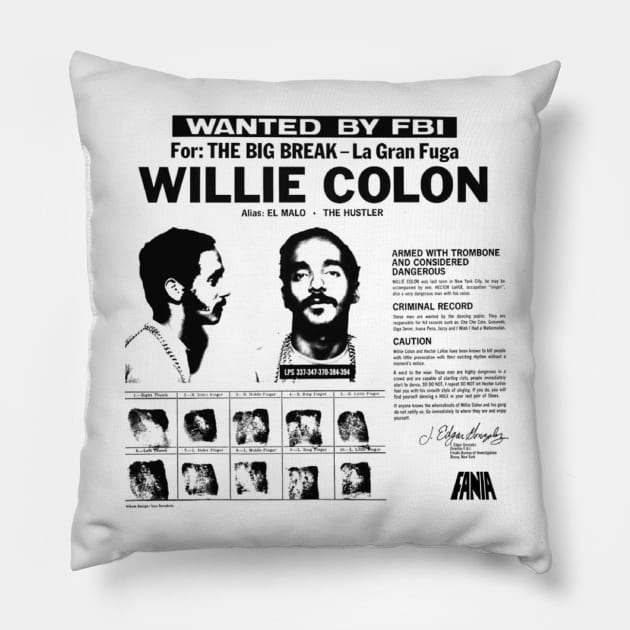 Willie Colon Pillow by gemini chronicles