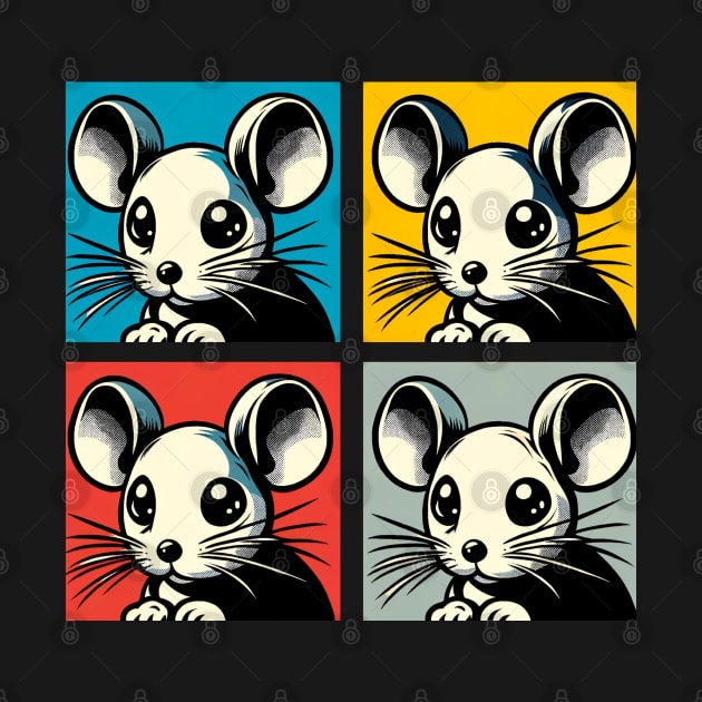 Pop Mouse Art - Cute Cartoon Mouse by PawPopArt