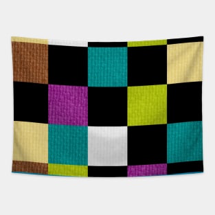 Checkered Colorful Pattern Tapestry