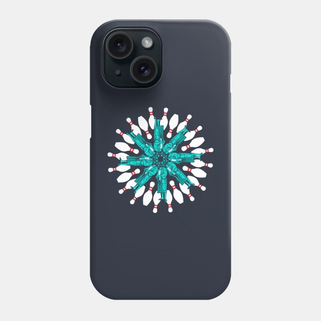 Lebowski Mindful Bowling Pin Mandala Phone Case by GIANTSTEPDESIGN