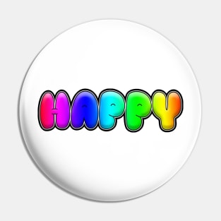 Happy - Rainbow Fun Sunshine Design Pin