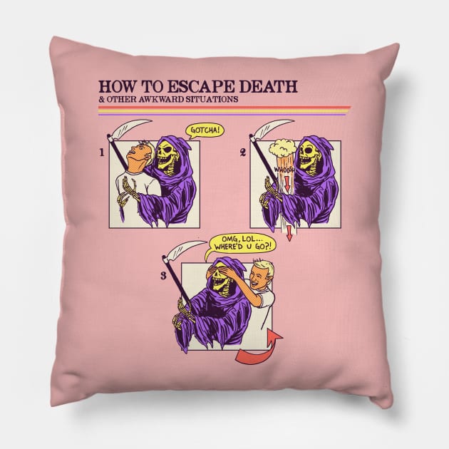 How To Escape Death Pillow by Hillary White Rabbit