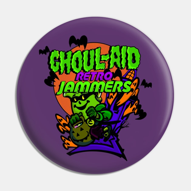 Ghoul-Aid Retro Jammers Pin by Thrill of the Haunt