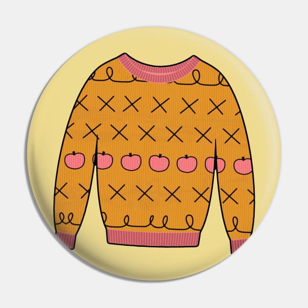 Horsin' Around Apples Sweater Pin by katmargoli